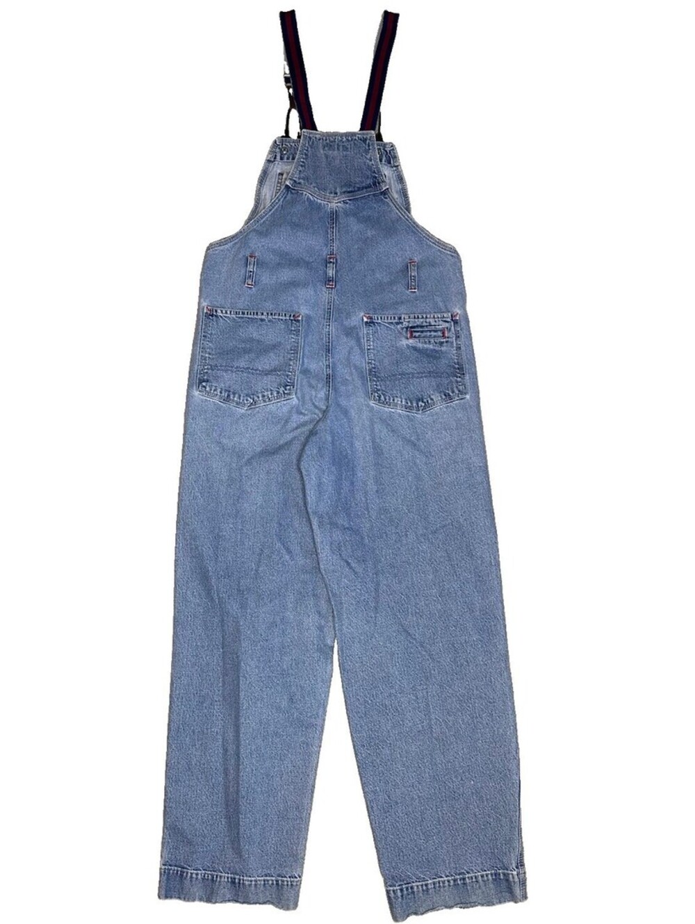 Vintage Ann Taylor Denim Overalls Womens 2 Distressed Light Wash Boho Cotton - Picture 5 of 7